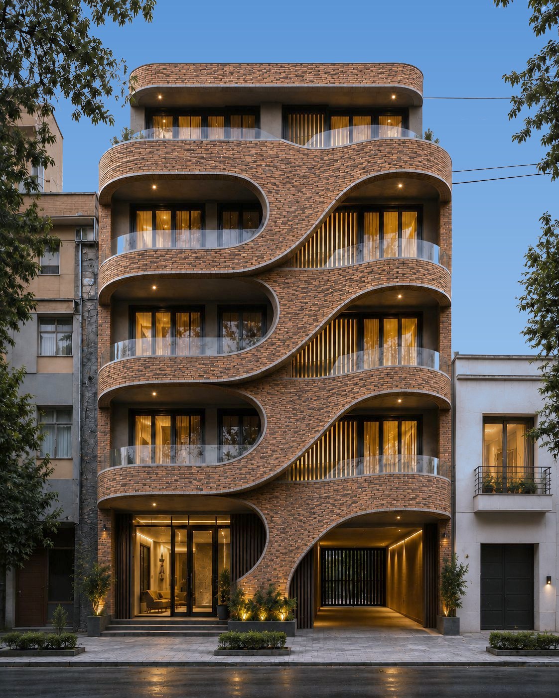 Render de la fachada de Costa 10 por la mañana
